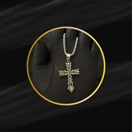 CD Style Cross Pendant with Chain – Trendy & Stylish