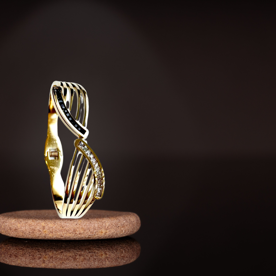 Infinity Heavy AD-Studded Handcuff Bracelet