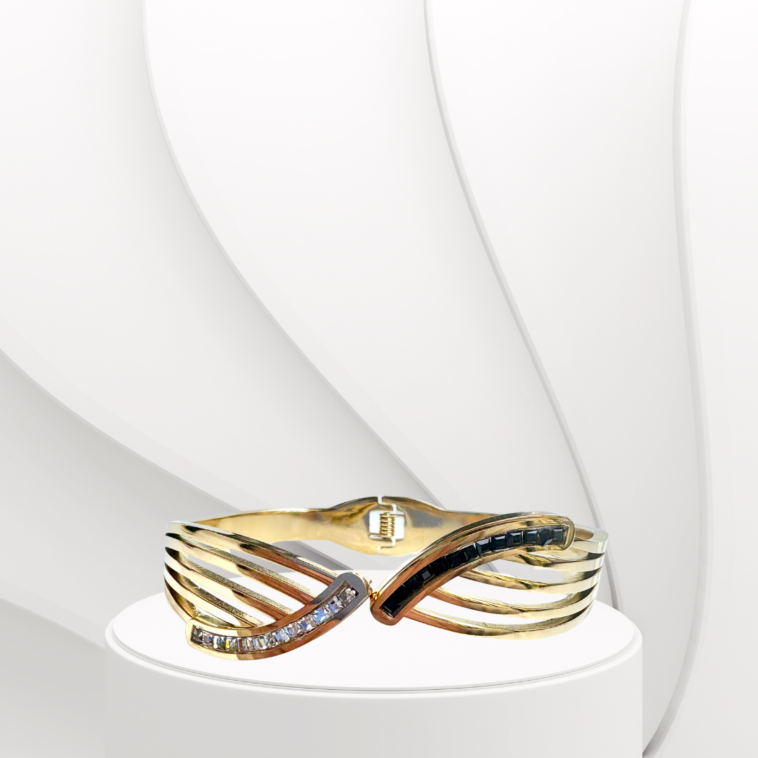 Infinity Heavy AD-Studded Handcuff Bracelet