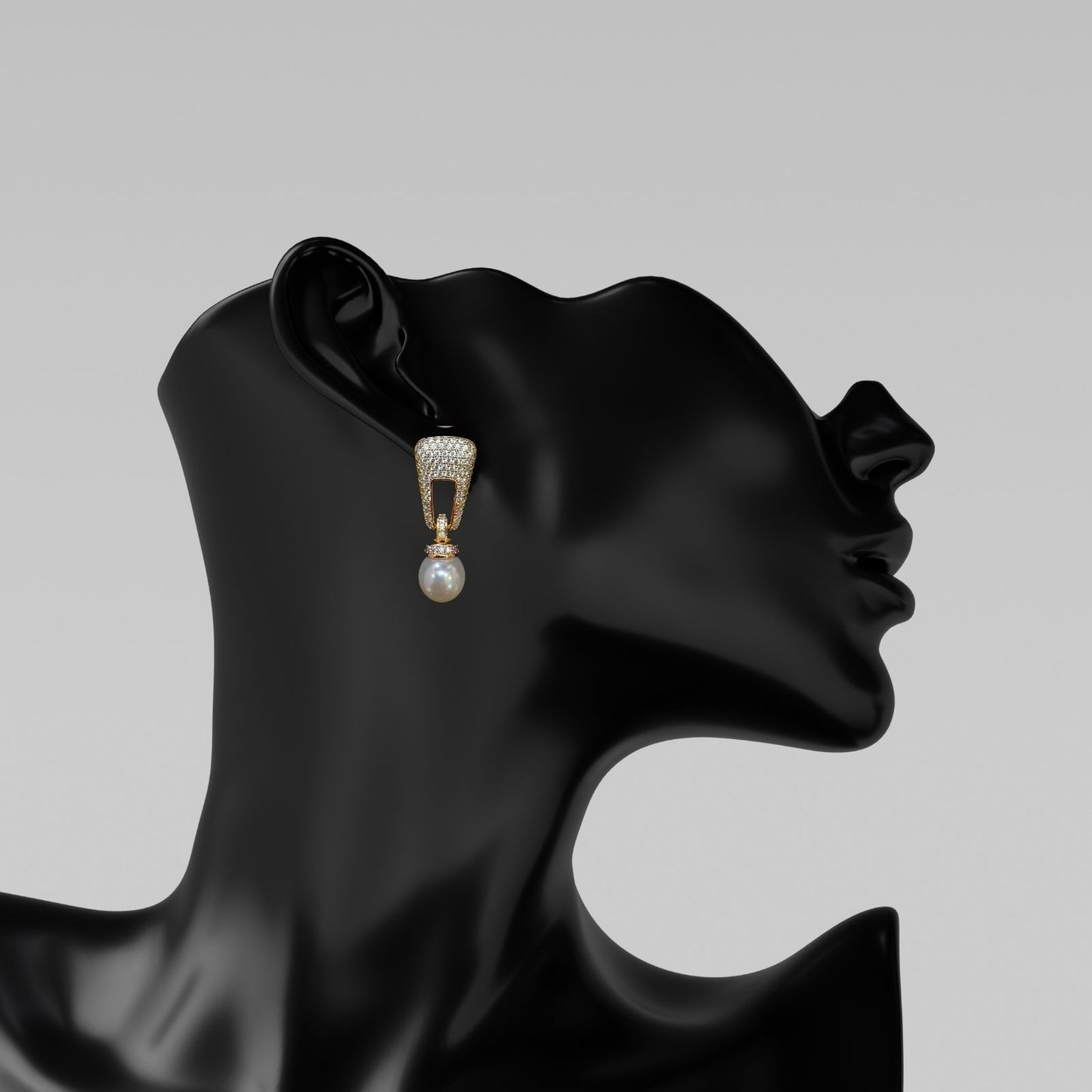 Elegant Pearl Drop Earrings for Women | Gold-Plated Statement Party Jewelry with Crystals