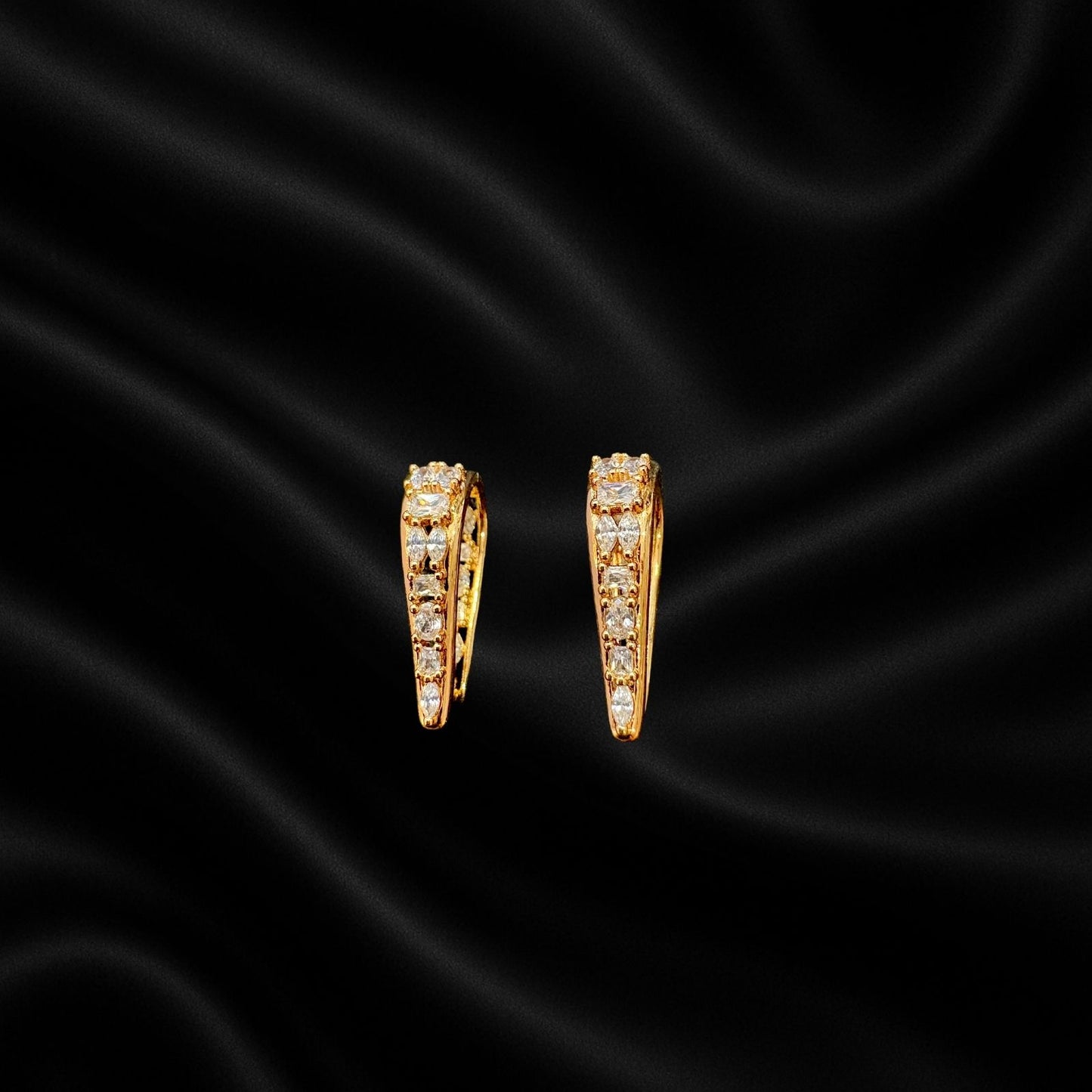 Elegant Crystal Hoop Earrings for Women
