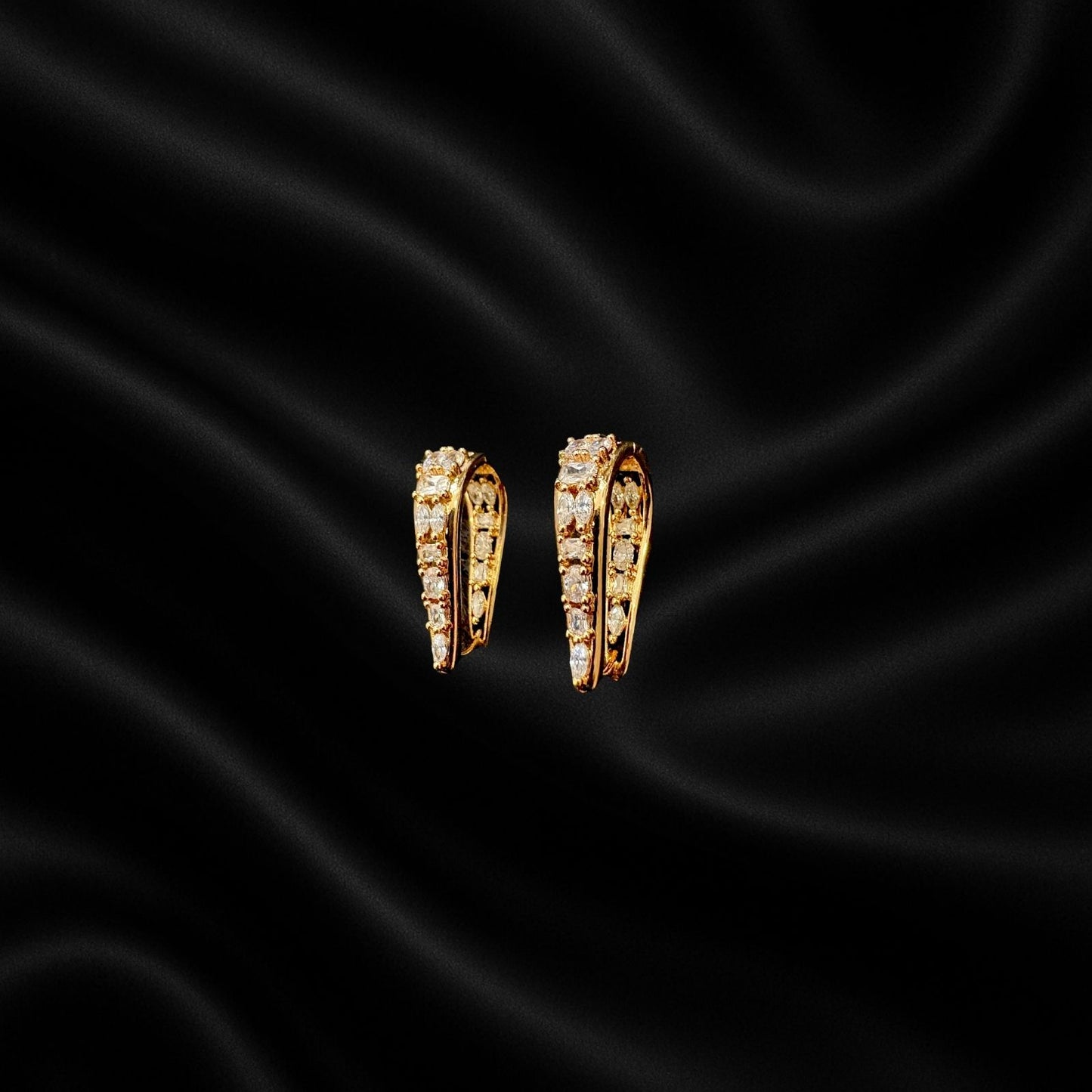 Elegant Crystal Hoop Earrings for Women