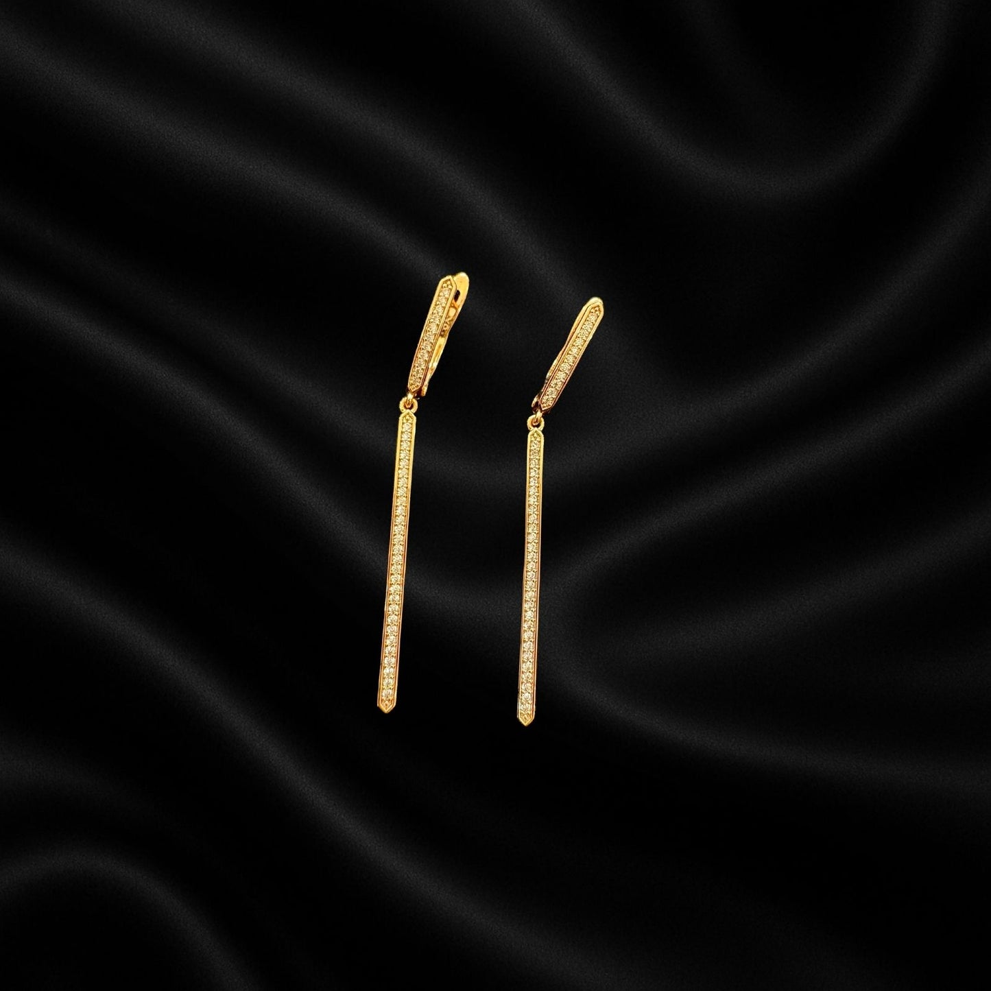 Long Gold Drop Earrings for Women