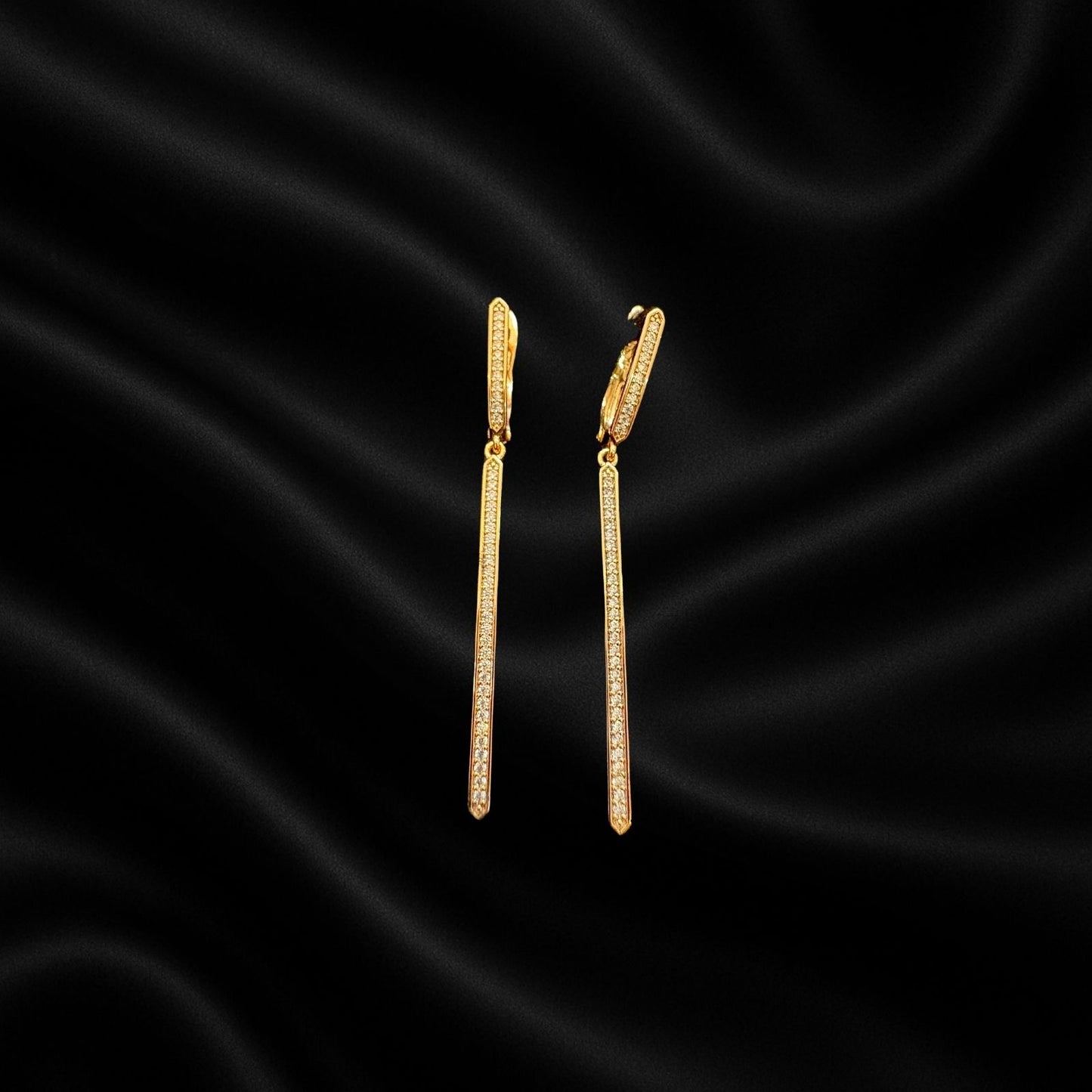Long Gold Drop Earrings for Women