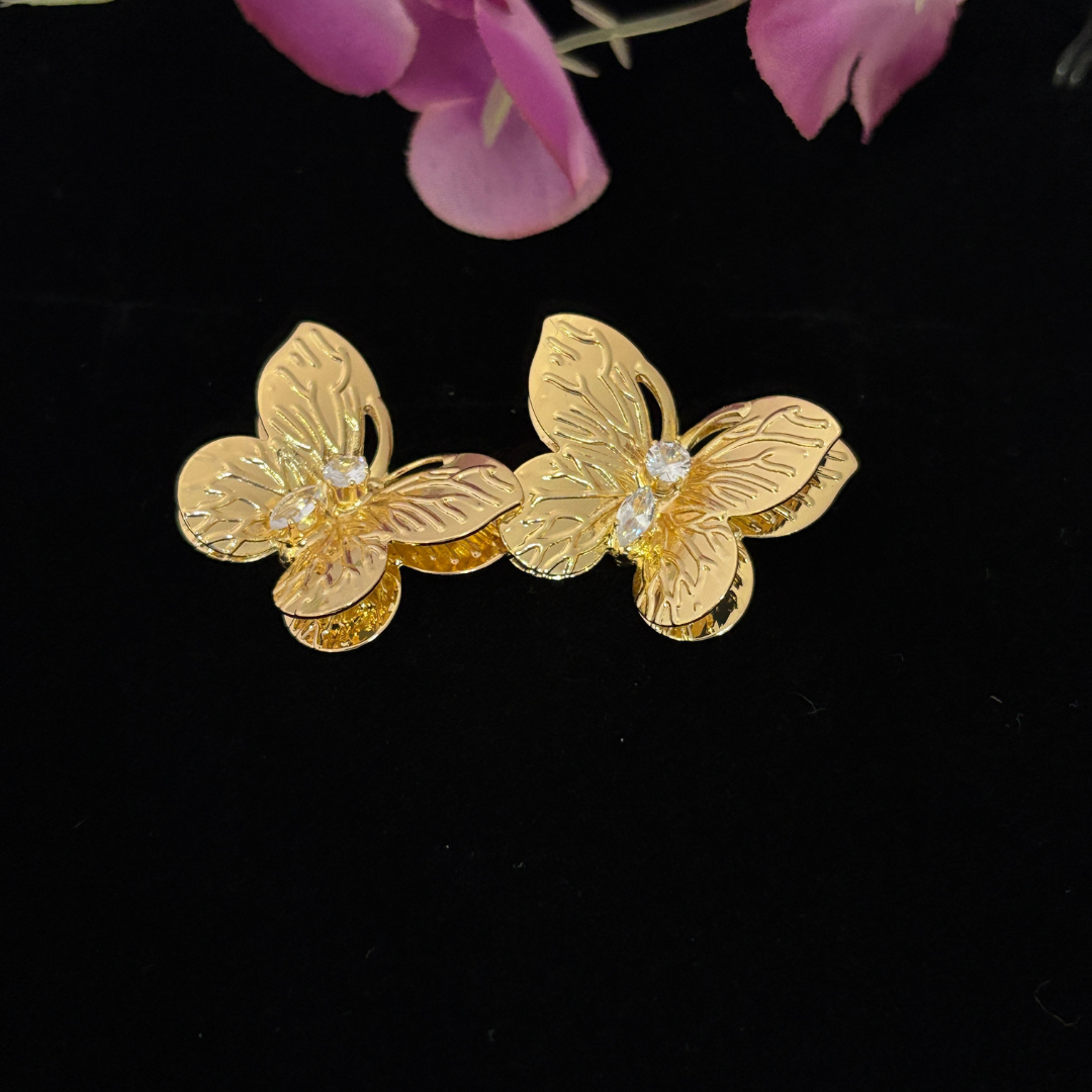 Golden 3D Butterfly Elegance
