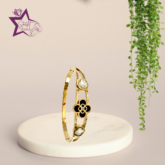 Floral Gold Plated Bracelet