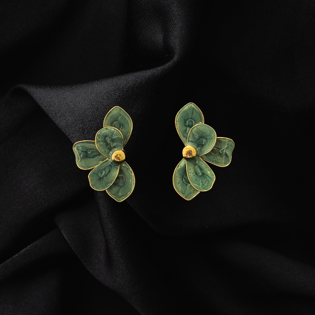 Enamel Butterfly Wing Earrings