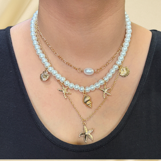 Ocean Charm Layered Necklace