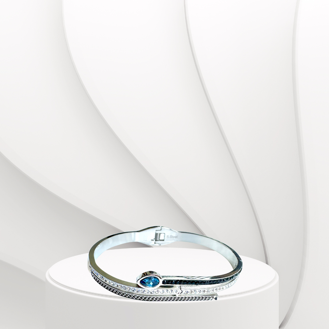 Multi-Color AD-Studded Handcuff Bracelet