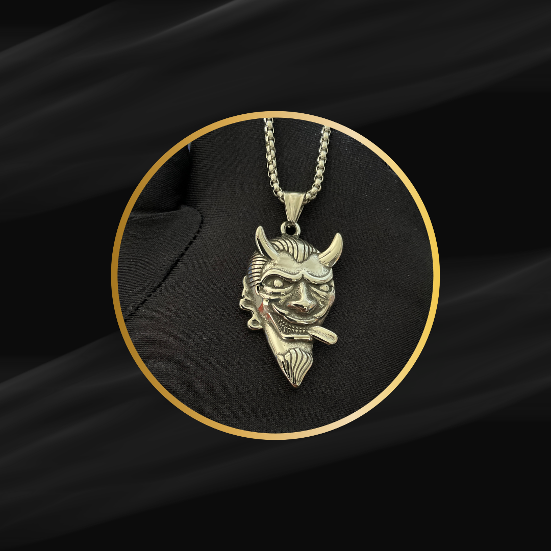 Smoking Monster Pendant with Chain – Bold & Edgy