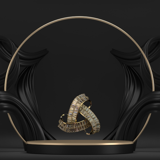 Bold Asscher-Cut Triangle Brooch for Women