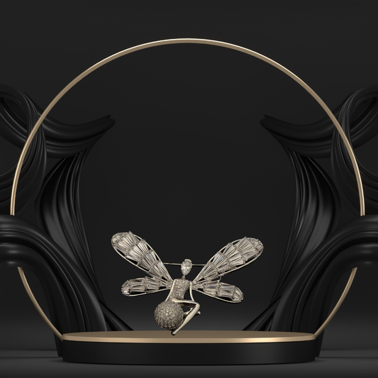 Angel with Butterfly Wings Brooch for Women