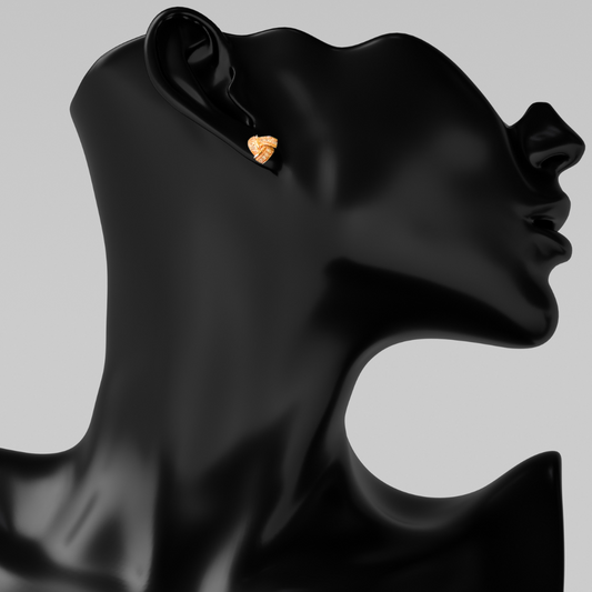 Cute Little Asscher Cut Triangle Ear Tops for Girls