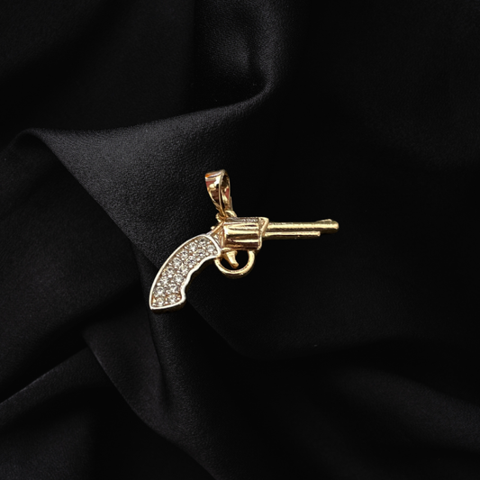 Small Gun Pendant with Chain