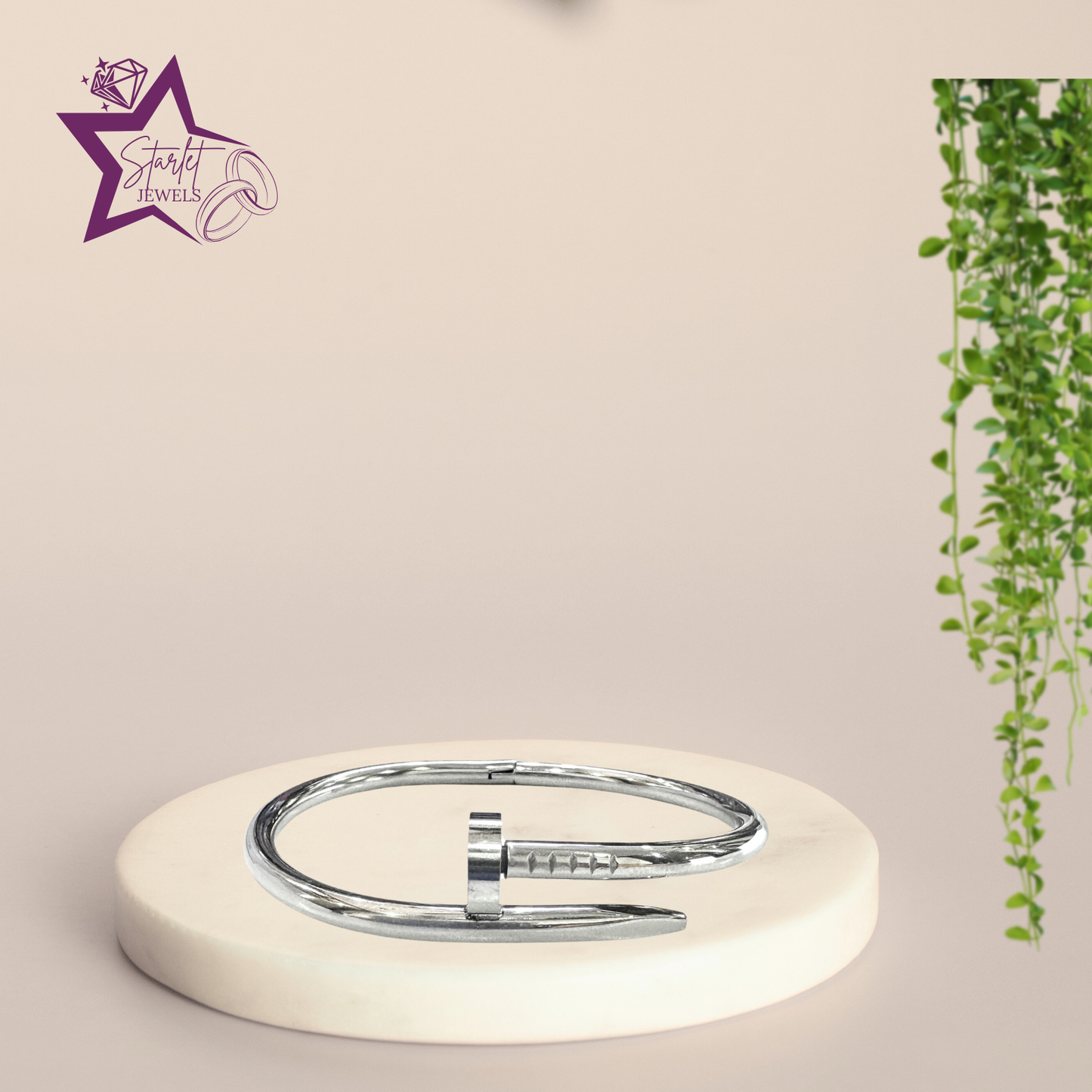Cartier-Inspired Nail Cuff Bracelet