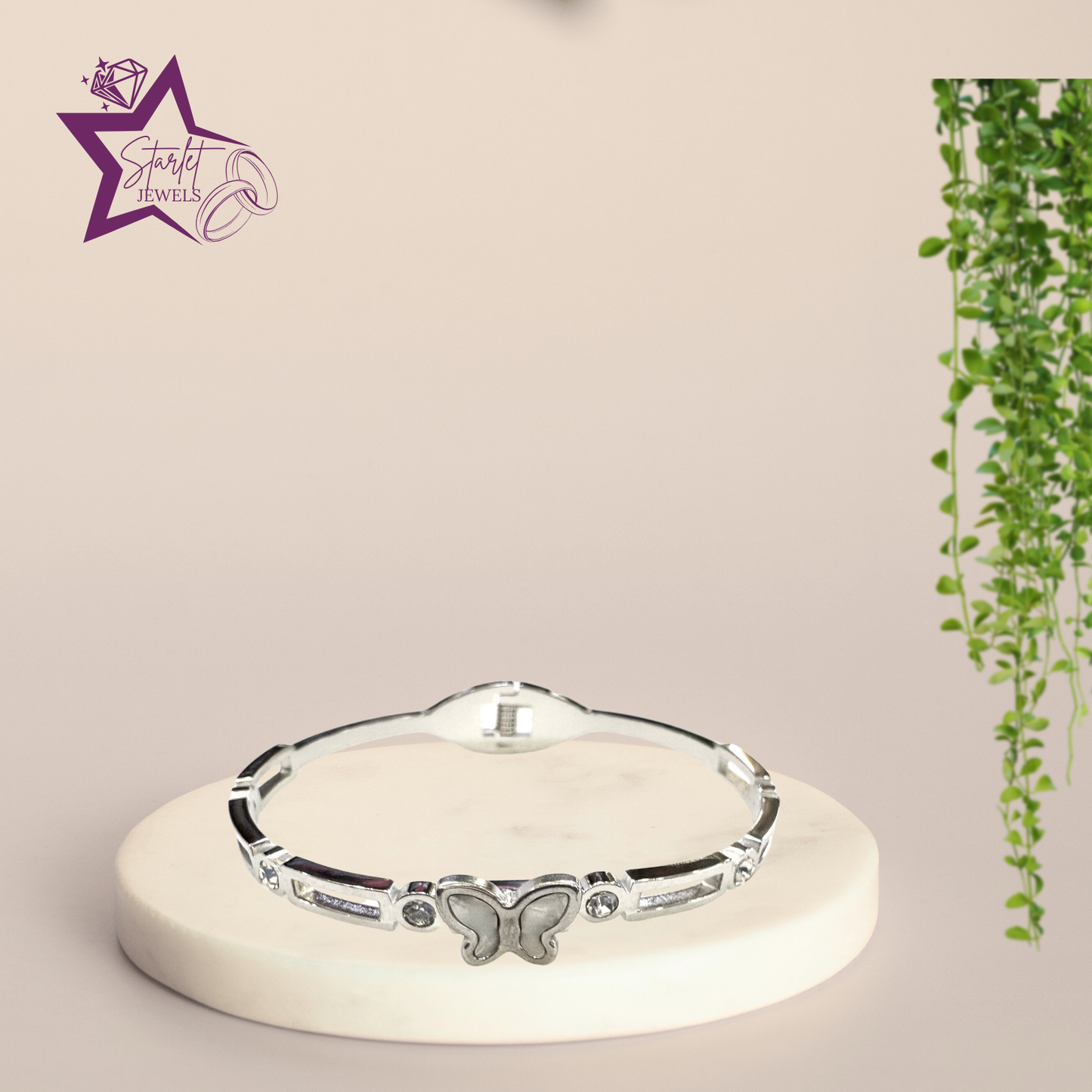 Silver Butterfly Cuff Bracelet