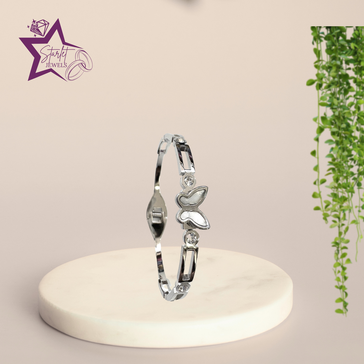 Silver Butterfly Cuff Bracelet
