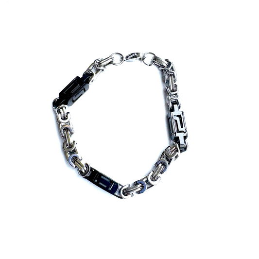 Men's Unique Chain Bracelet with Brick Bar