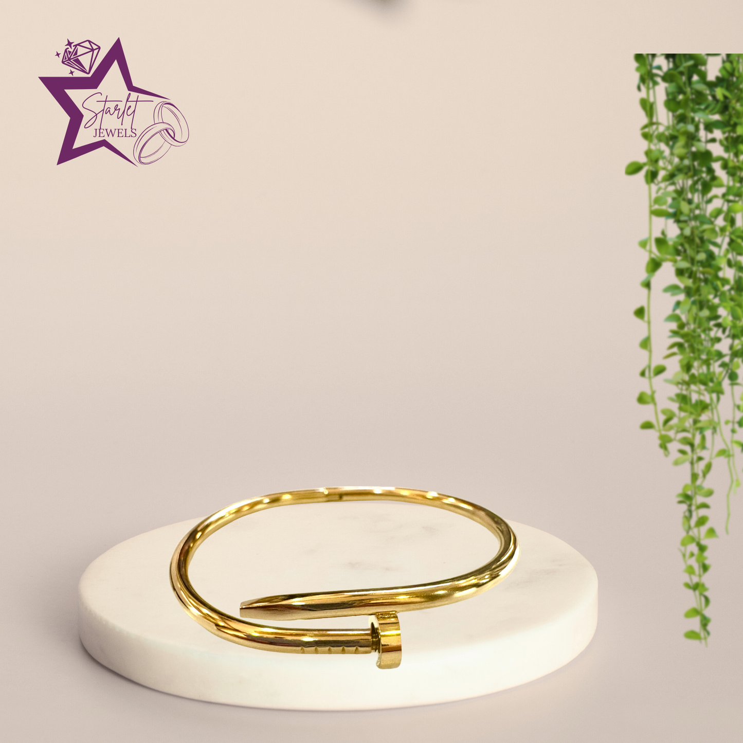 Cartier-Inspired Nail Cuff Bracelet