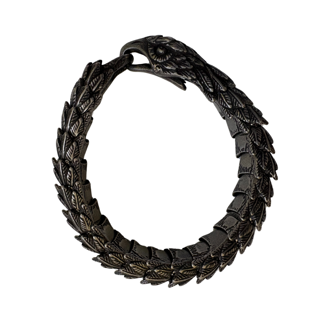 Viking Eagle Head Pure Titanium Premium Steel Bracelet