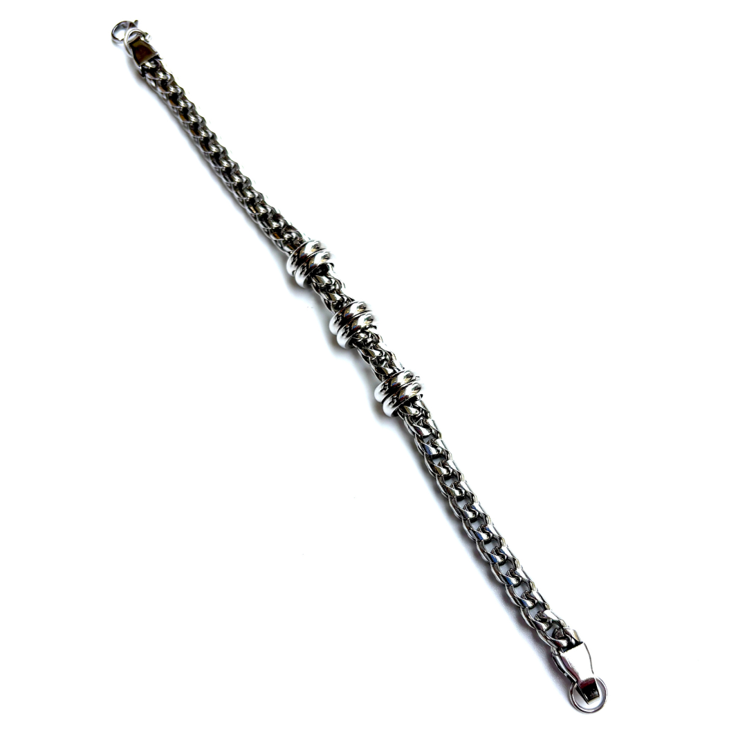 Men's Classic Chain Bracelet with Beads