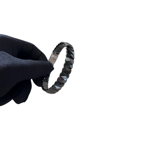 Unisex Premium Diamond Cut Ceramic Cuff Bracelet