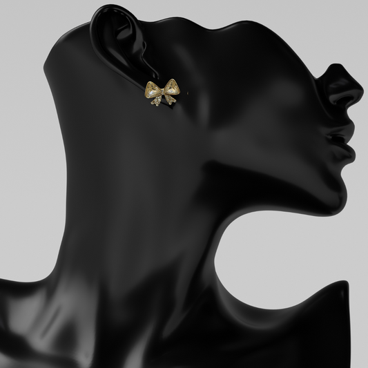 Small Bow Shaped Earrings for Girls