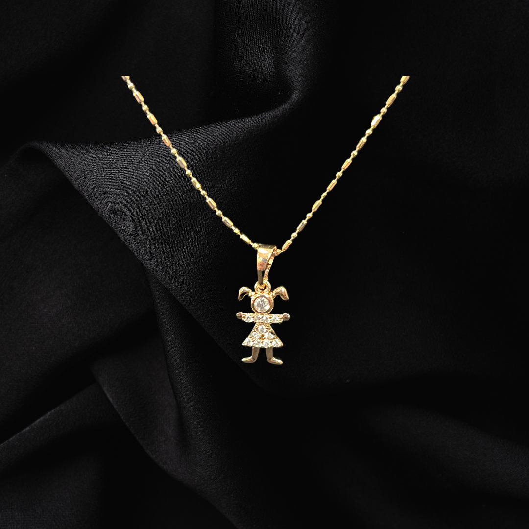 Chain & Sparkling Doll Pendant