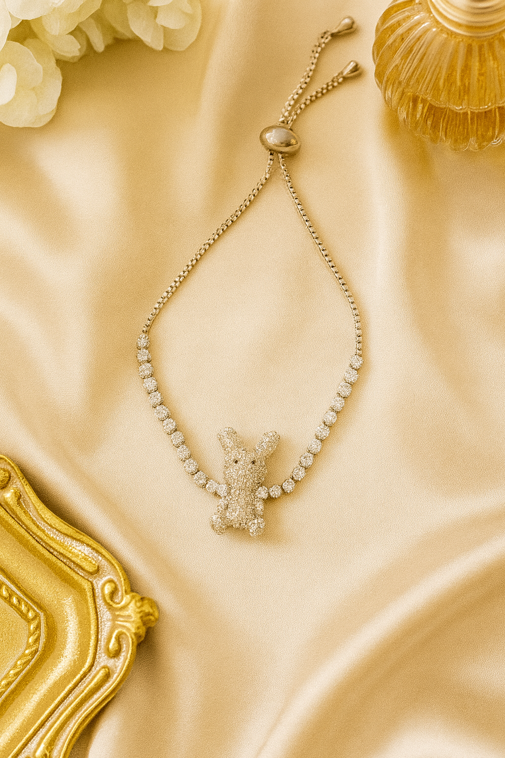 Cute Teddy Bear Charm Adjustable Bracelet