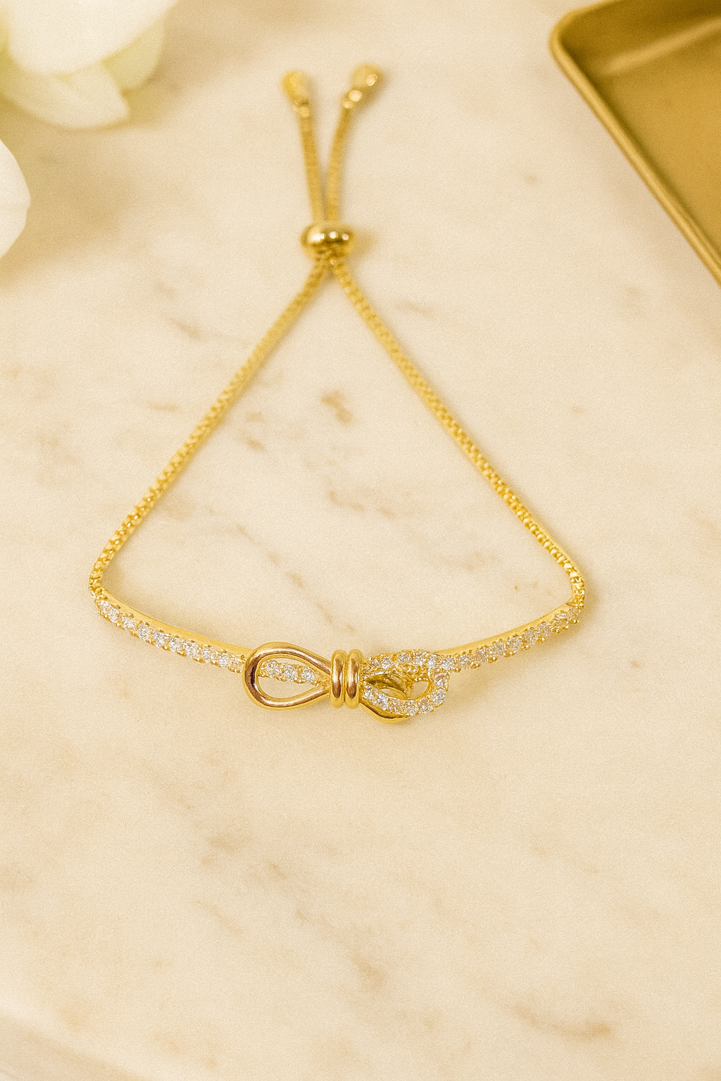 Elegant Sparkling Chic Bow Knot Adjustable Bracelet