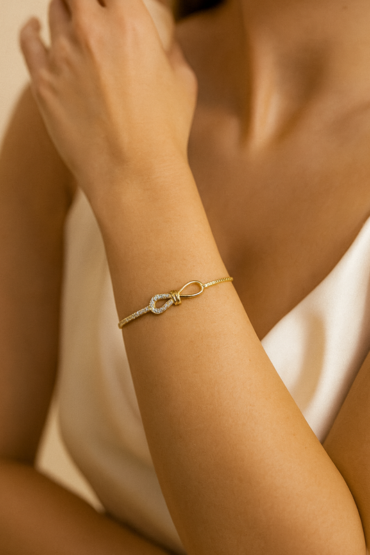 Elegant Sparkling Chic Bow Knot Adjustable Bracelet