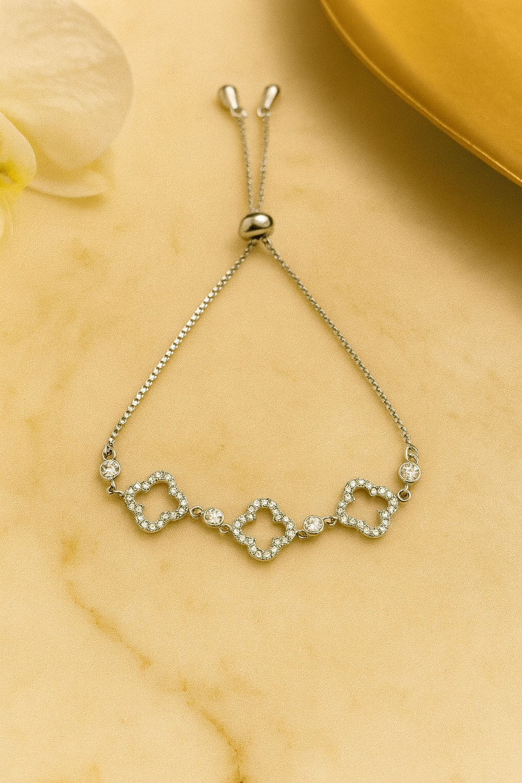 Lucky Clover Charm Adjustable Bracelet