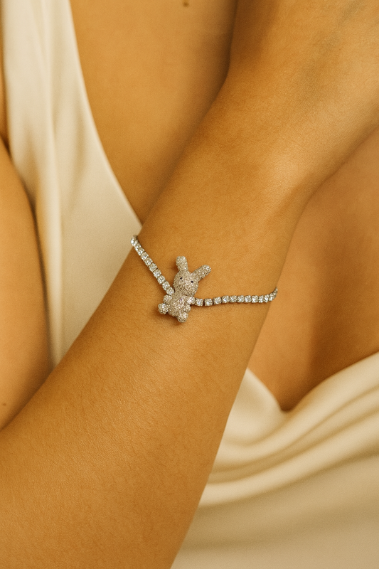 Cute Teddy Bear Charm Adjustable Bracelet