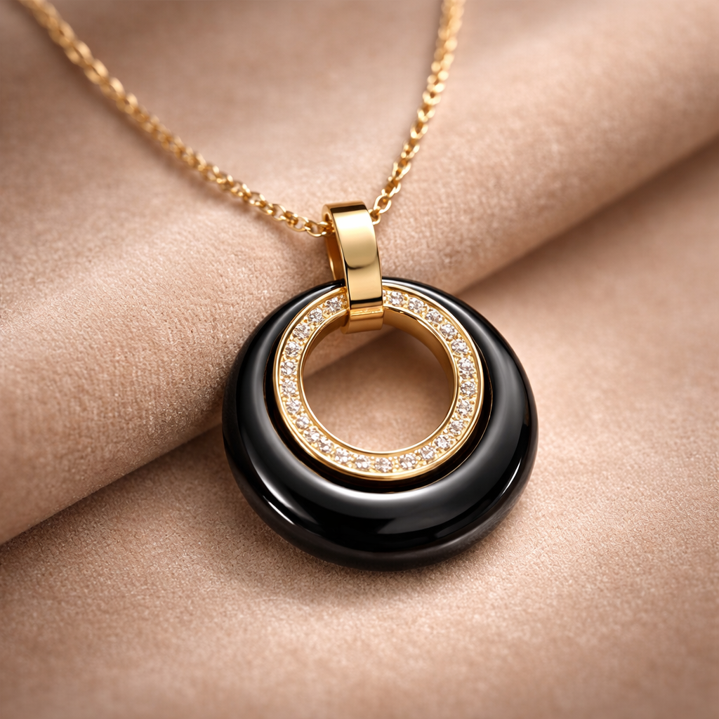 Elegant Gold and Black Onyx Necklace