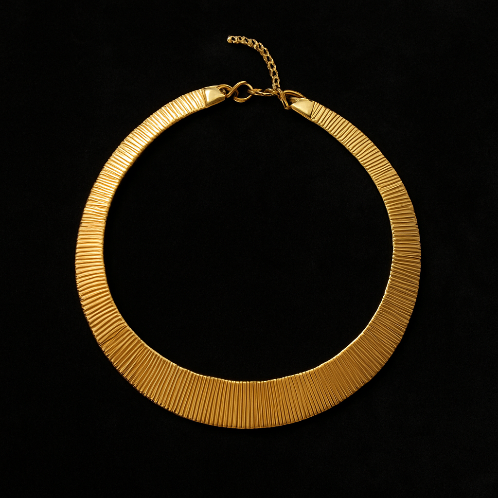 Bold Gold Plated Collar Necklace for Women | Statement Choker Jewelry for Parties & Occasions