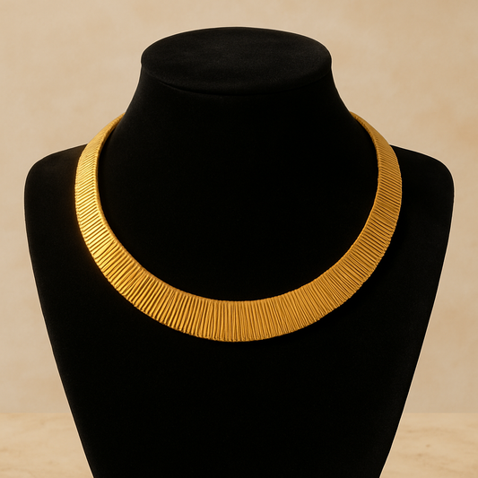 Bold Gold Plated Collar Necklace for Women | Statement Choker Jewelry for Parties & Occasions