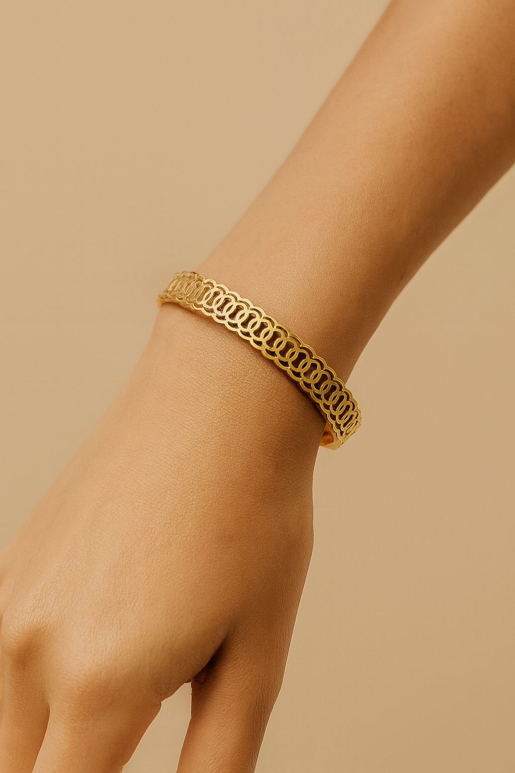 Elegant Designer Cutout Bracelet