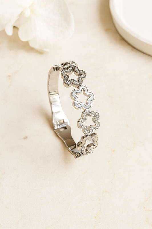 Clover AD Studded Cuff Bracelet