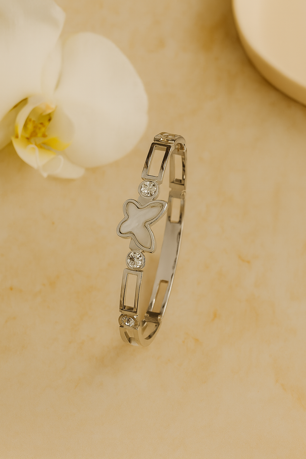 Silver Butterfly Cuff Bracelet