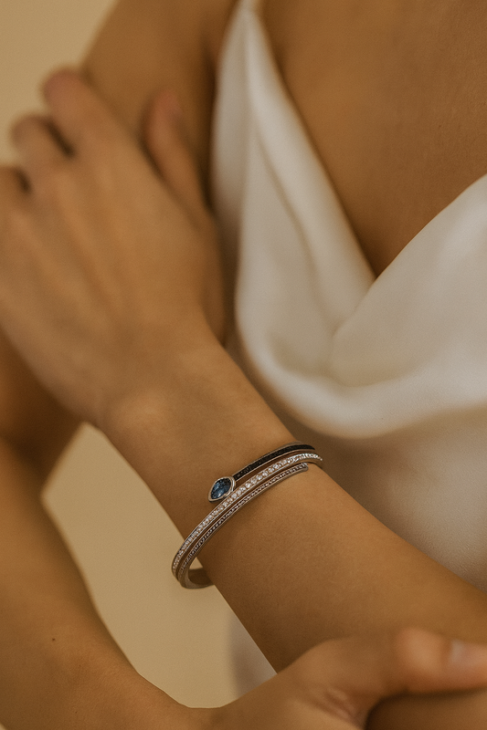 Multi-Color AD-Studded Handcuff Bracelet