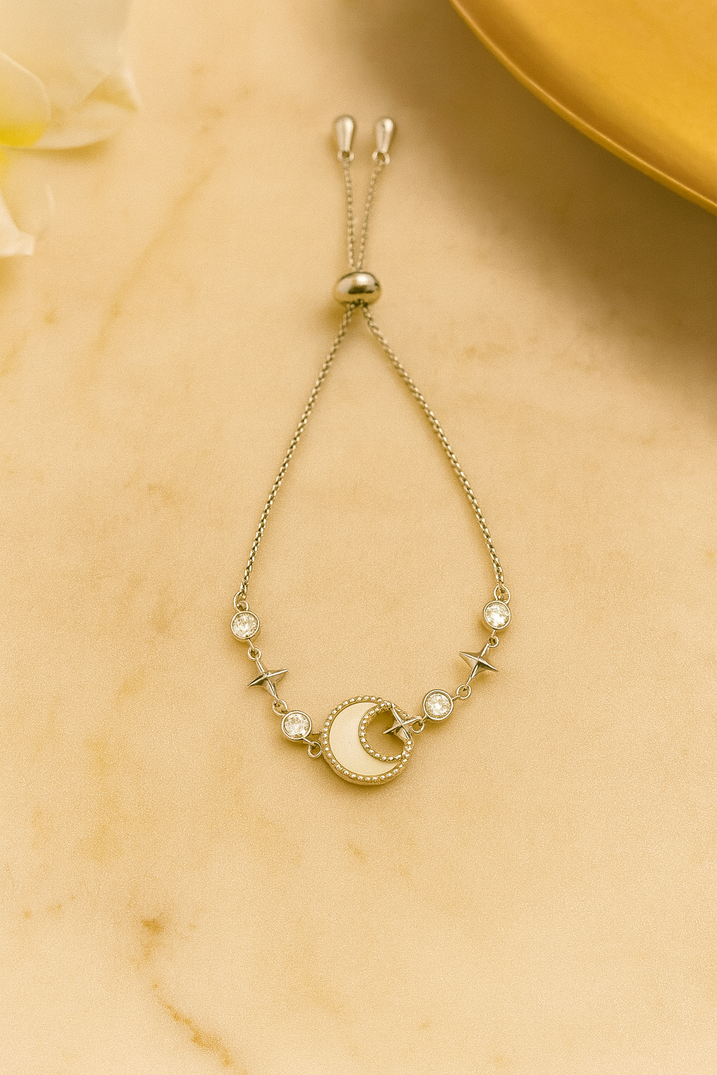 Celestial Moon & Star Adjustable Bracelet
