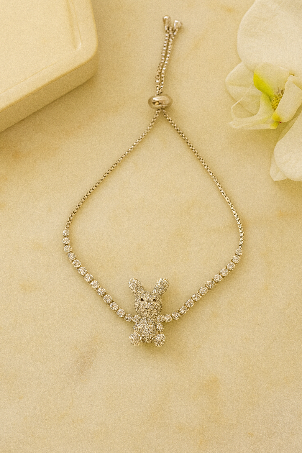 Cute Teddy Bear Charm Adjustable Bracelet
