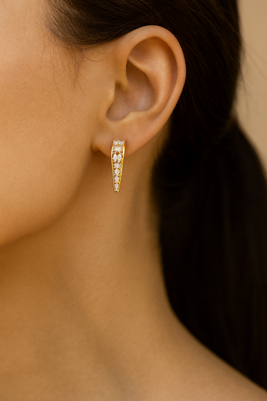 Elegant Crystal Hoop Earrings for Women