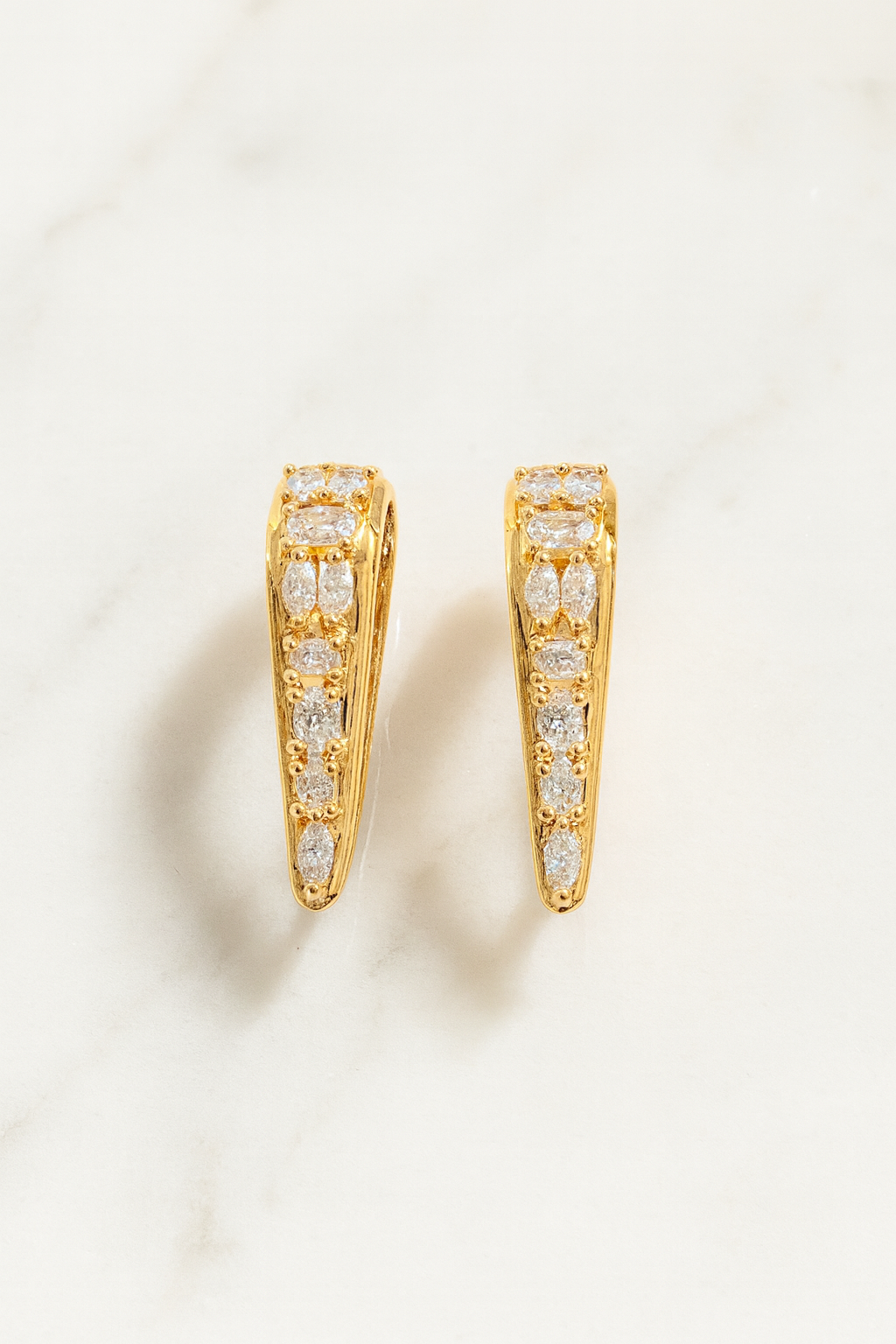 Elegant Crystal Hoop Earrings for Women