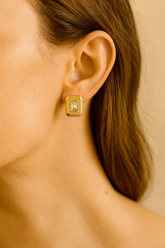 Gold-Plated Stud Earrings for Women
