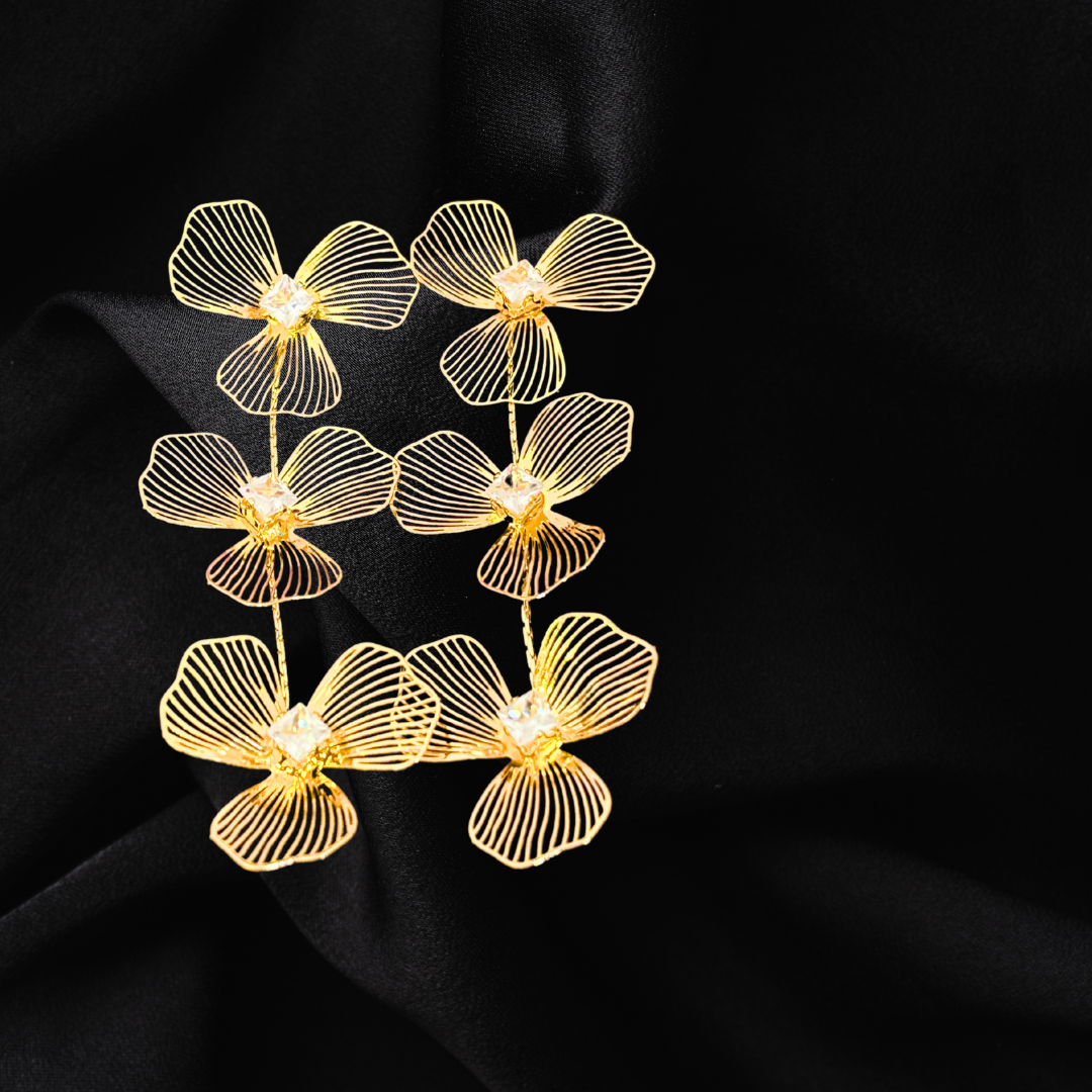 Daisy Flower Drop Earrings