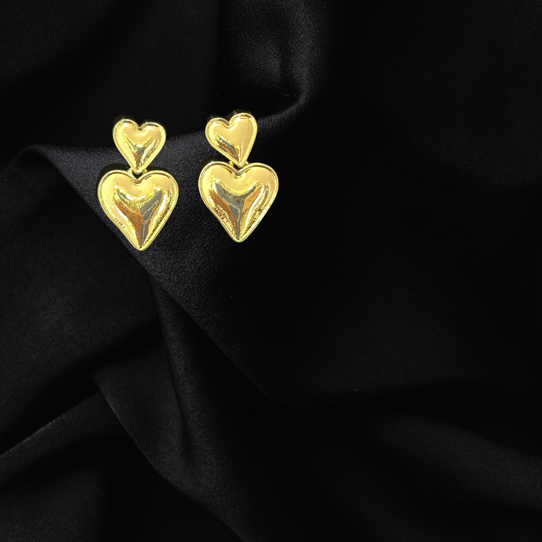 Hugging Heart Drop Earrings