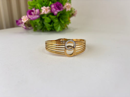 Roman Numeral Interlock Cuff Bracelet