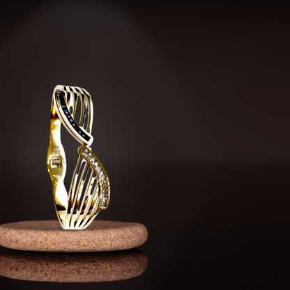 Infinity Heavy AD-Studded Handcuff Bracelet