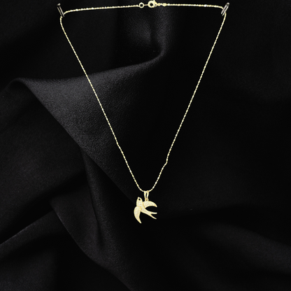 Chain & Sparkle Bird Pendant